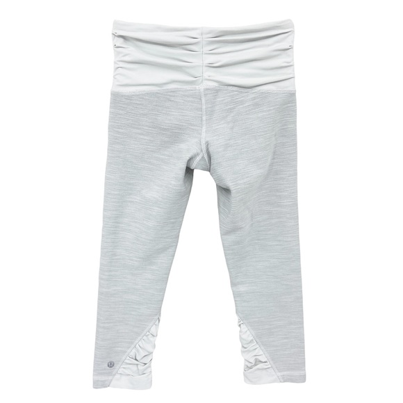 lululemon athletica Pants - LULULEMON Embrace Capri Crop Legging Ruched Gray